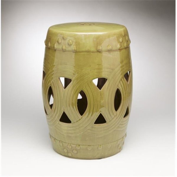 Aa Importing AA Importing 59919-GN Ceramic Garden Stool; Antique & Green 59919-GN